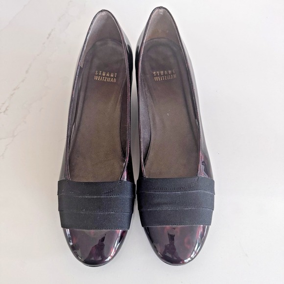 Stuart Weitzman Wedge Heels‎ Patent Leather Brown Tortoise Shell Women's 8 - Picture 2 of 8
